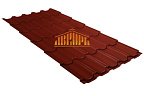 Металлочерепица GL, Kvinta plus, 0,5 Satin RAL 3009, оксидно-красный