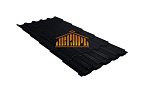 Металлочерепица GL, Kvinta plus, 0,5 Satin RAL 9005, черный