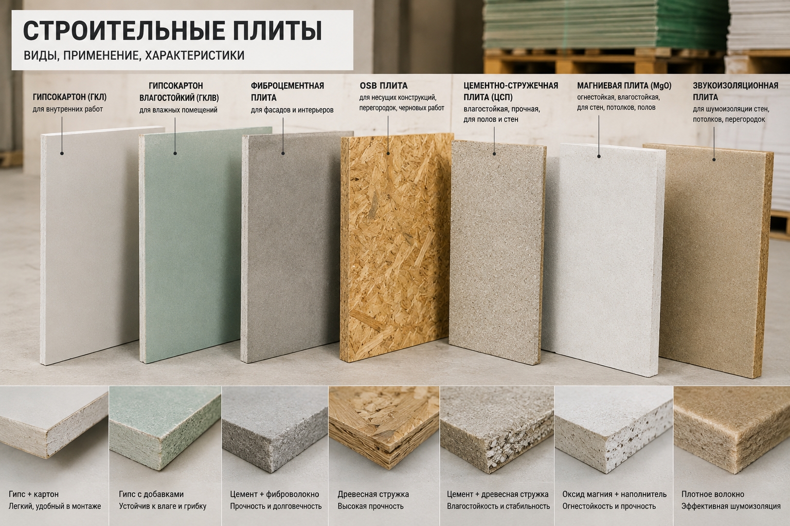 Плитные материалы