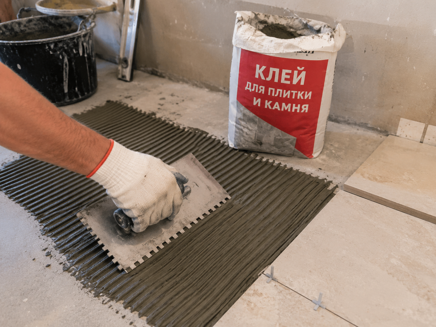 Клей для плитки и камня