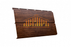 Сайдинг Grand Line,ЭкоБрус new 3D 0,45 Print Elite Cherry Wood TwinColor
