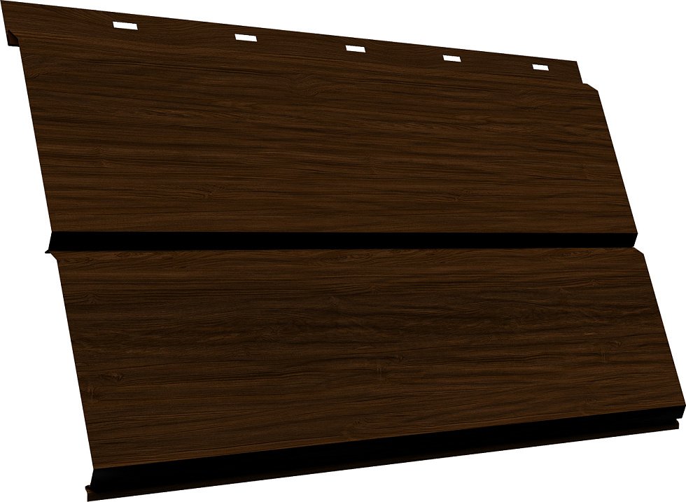 Сайдинг Grand Line,ЭкоБрус new 3D 0,45 Print Elite Choco Wood TwinColor