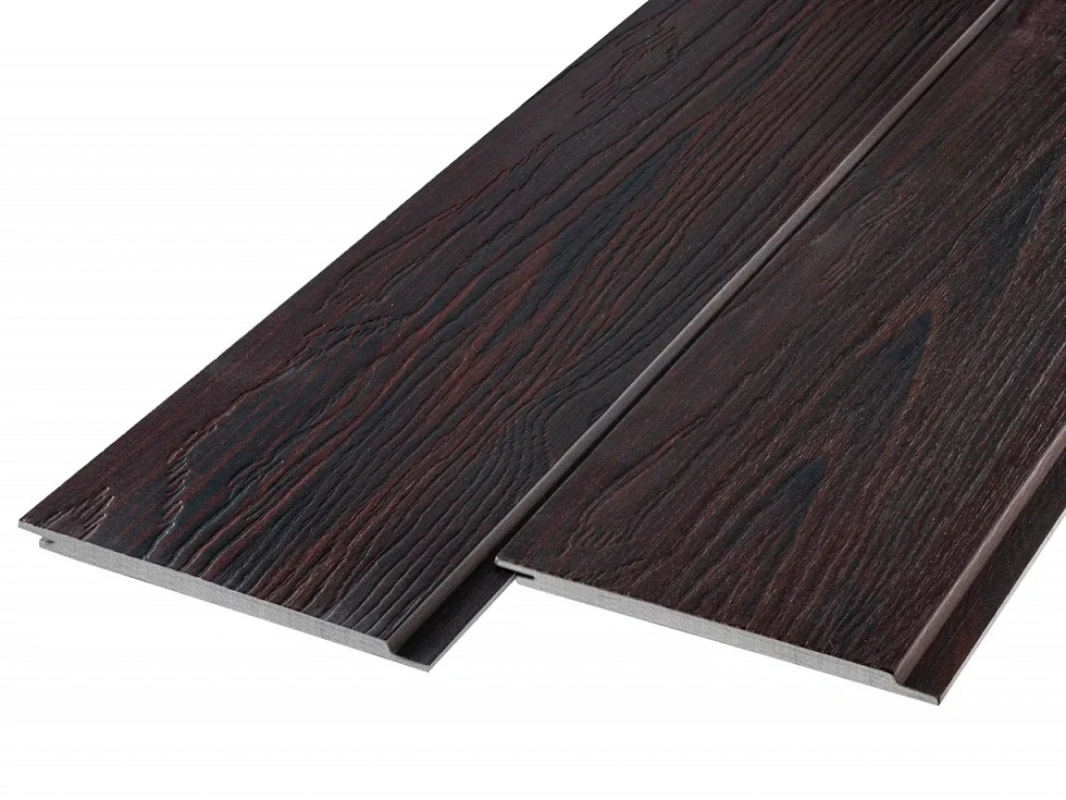 Фиброцементный сайдинг 3000x190x10, Decor Wood (Обожженное дерево), Click Wood 