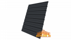Профнастил С10R 0,4 PE-Double RAL 7024 мокрый асфальт, GrandLine