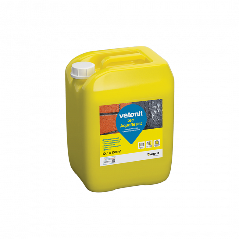 Vetonit tec aquaresist, Кремнийорганический гидрофобизатор, 10 л 