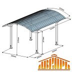 Навес Icopal Carport Дерево 4.0