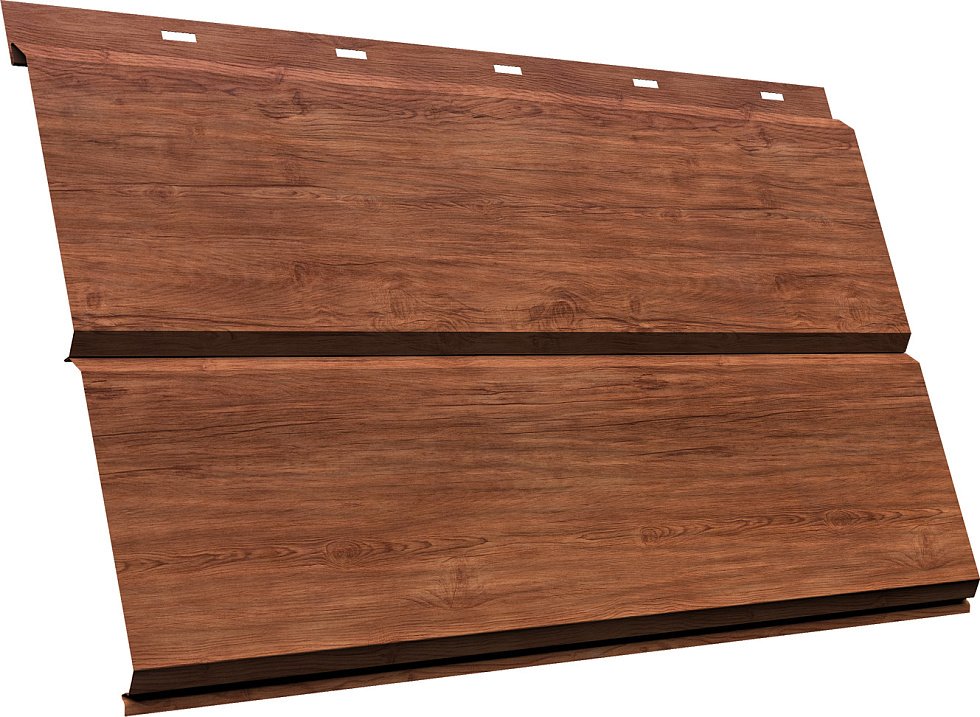 Сайдинг Grand Line,ЭкоБрус new 3D 0,45 Print Premium Rowan Wood Intense FTC